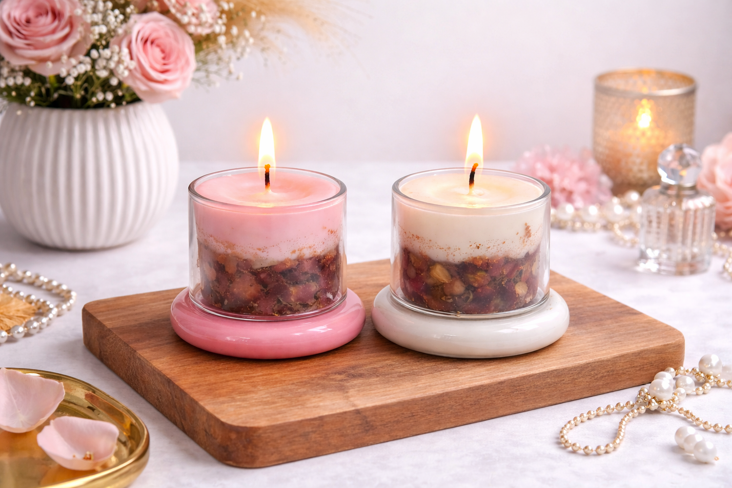 Eternal Embrace Couple Sculpture Candle – Romantic Red & Ivory Handmade Soy Wax Candle