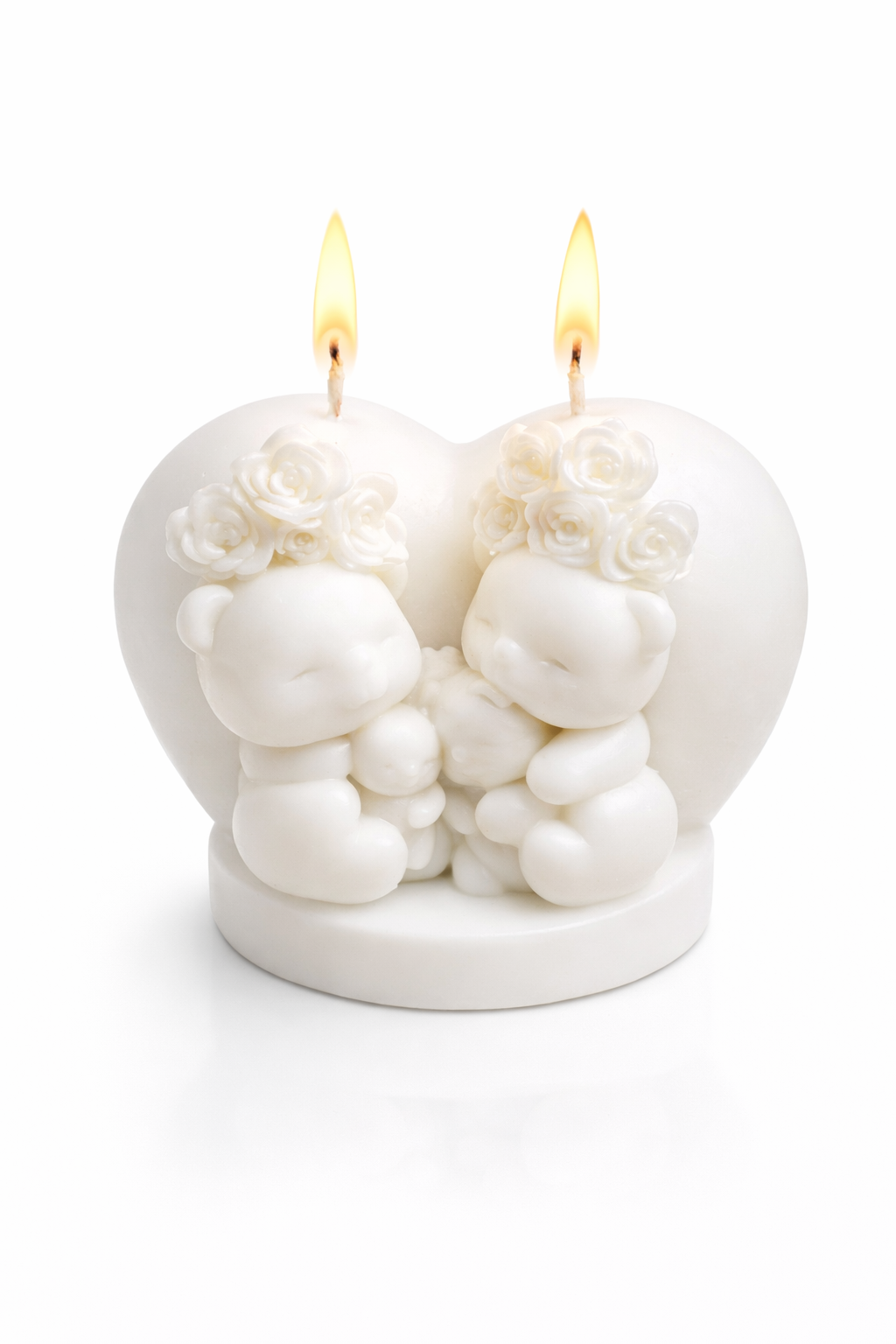 Romantic Twin Baby Heart Shaped Soy Wax Candle – Couple Gift & Valentine Special