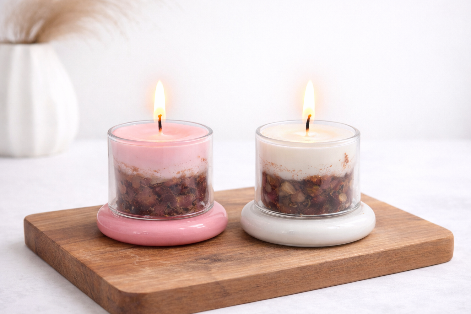 Eternal Embrace Couple Sculpture Candle – Romantic Red & Ivory Handmade Soy Wax Candle