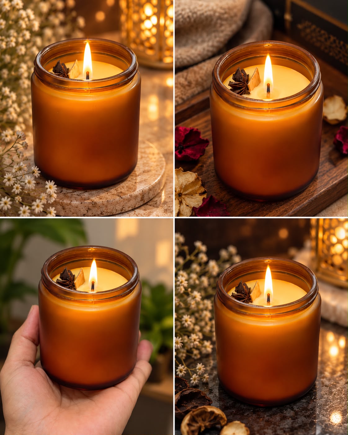K³RVN Amber Glow Aromatic Candle