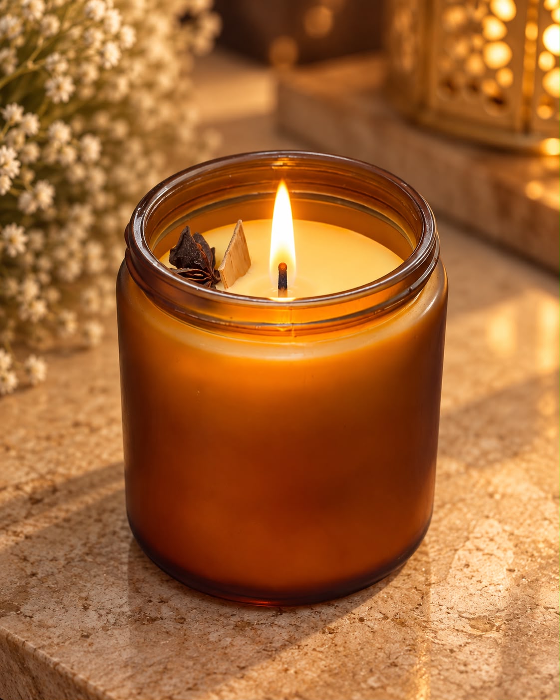 K³RVN Amber Glow Aromatic Candle